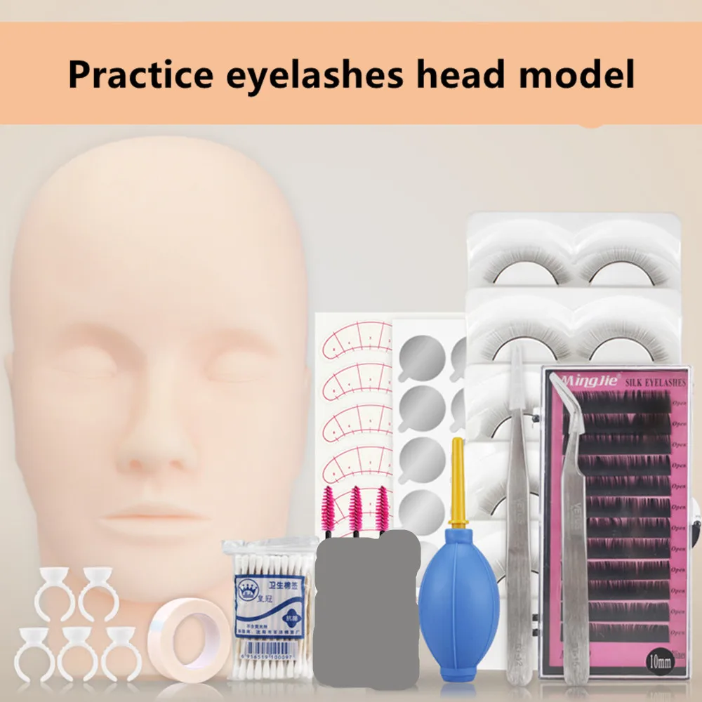 Силиконовый манекен модель головы наращивание ресниц Тренировочный Набор