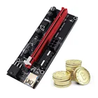 Переходник PCI-E pcie 009 Express 1X 4x 8x 16x, удлинитель PCI E USB 009S, двойная 6-контактная карта адаптера SATA 15pin для