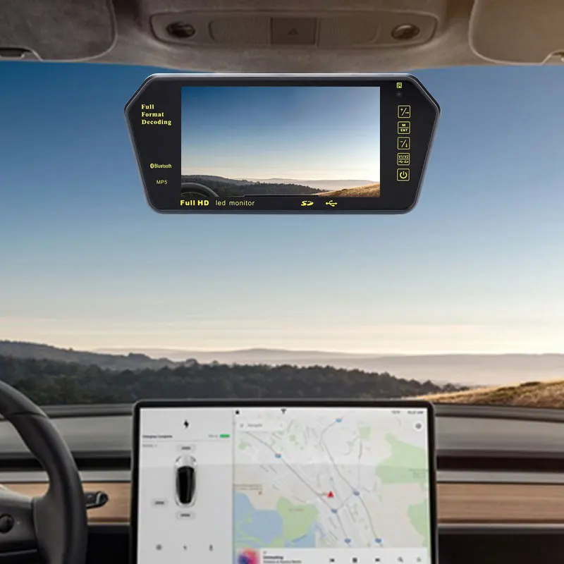 7-дюймовое Автомобильное зеркало заднего вида MP5 с Bluetooth автомобильный умный