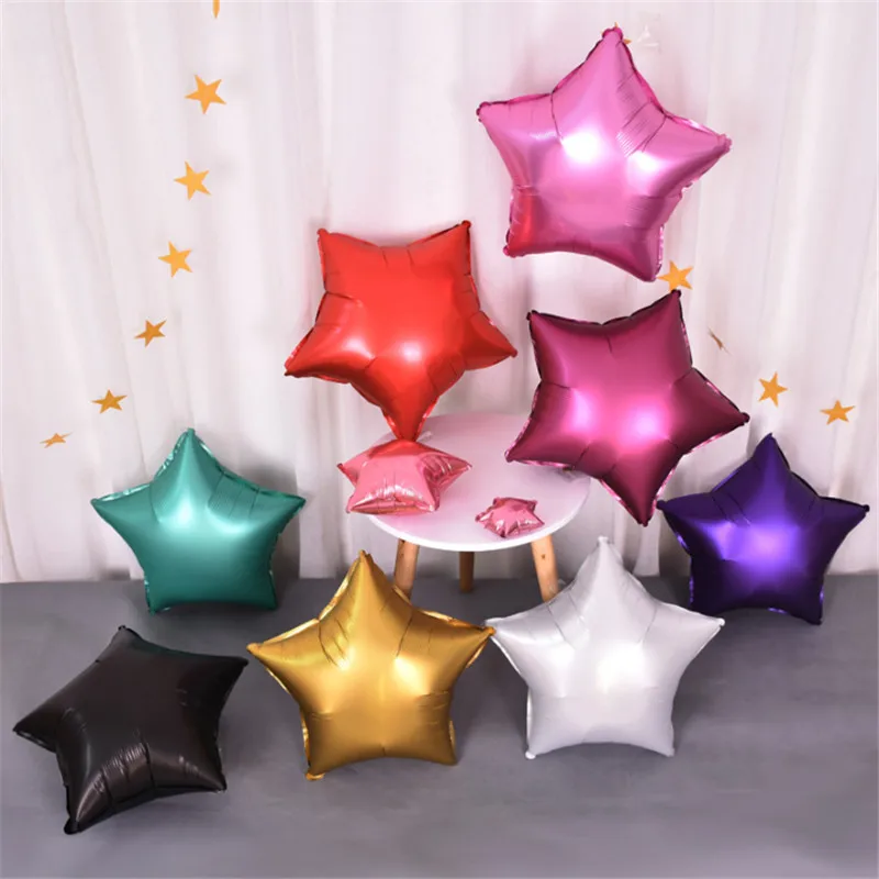 

5pcs/lot 18inch Five-pointed star foil balloons Metal Balloon baby shower wedding balloon birthday party decorations kids globos