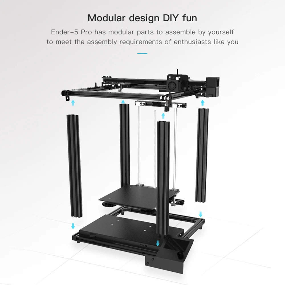 Creality 3D Ender 5 Pro Высокая точность принтеры DIY Kit с обновлением бесшумный материнская
