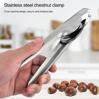 1pcs nut opener cutter gadgets 2 in 1 quick chestnut clip walnut pliers metal nutcracker sheller kitchen tools stainless steel