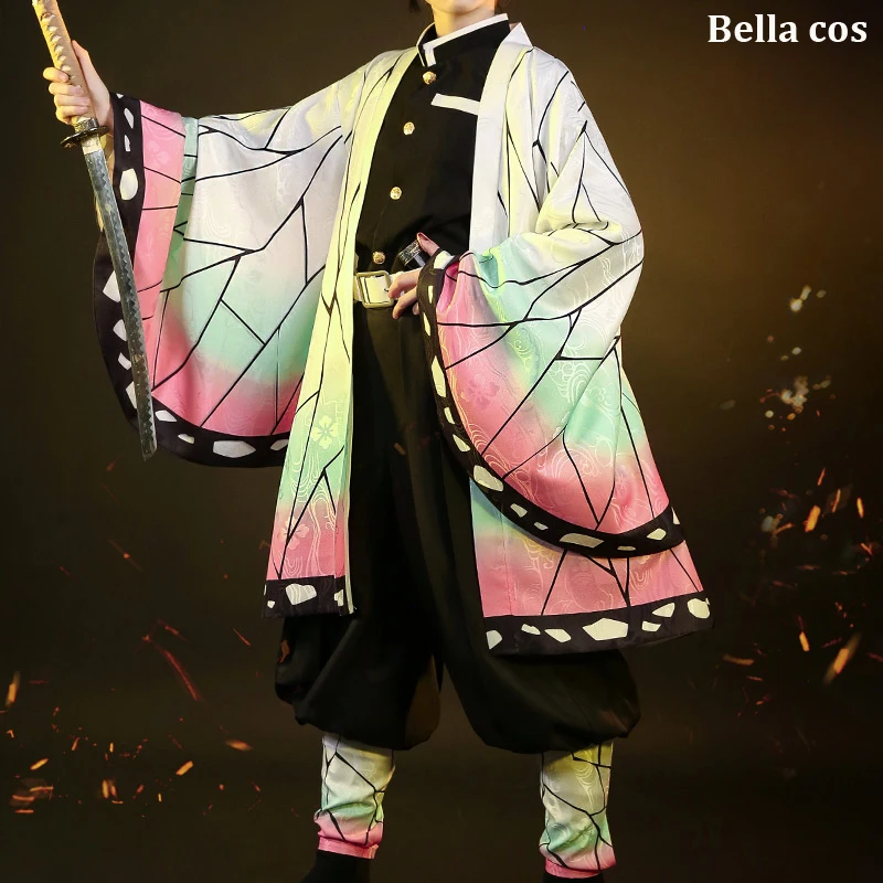 Demon Slayer Kimetsu no Yaiba Kochou Shinobu костюм для косплея Униформа костюмы Хэллоуина женщин