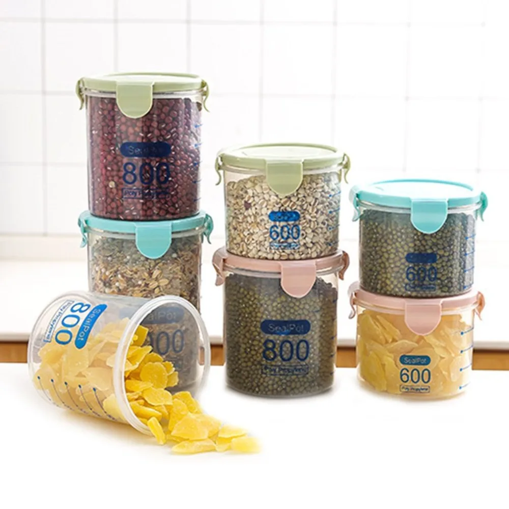 Практичные бытовые пластиковые банки для хранения пищевая бутылка безопасный