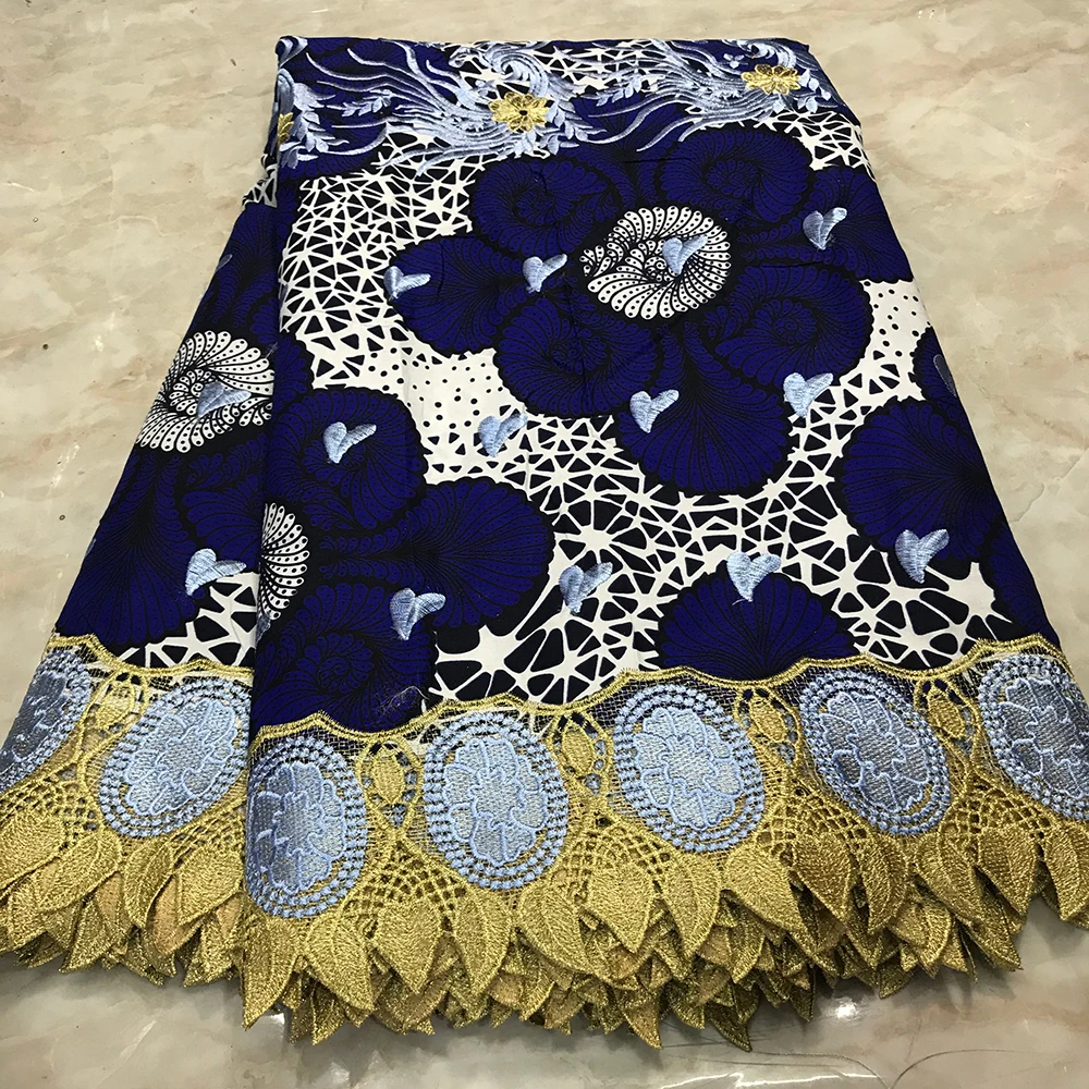 Африканские кружевные вощеные ткани анкары 6 ярдов хлопковый нигерийский воск с