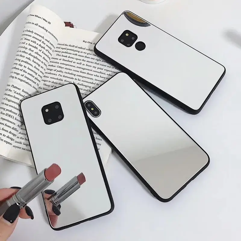 Чехол для телефона Huawei P40LiteE P30 P20 Honor 20 Lite мягкий чехол из ТПУ с зеркалом макияжа 9A 9C