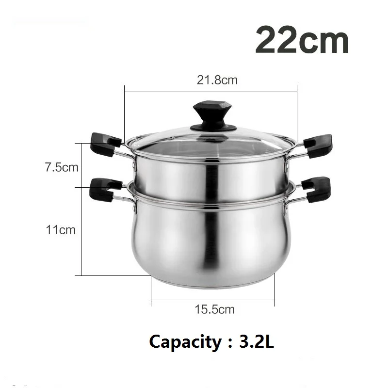 Кастрюля для супа из нержавеющей стали утолщенная индукционная плита работы