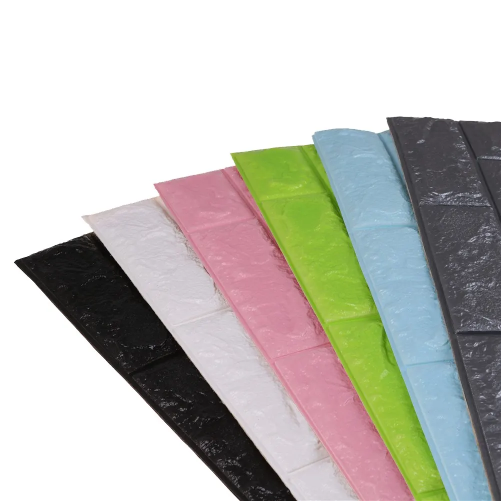

Hot Sale PE Foam 3D Wallpaper DIY Wall Stickers Wall Decor Embossed Brick Stone Wallpaper Room House 60 X 30 X 0.8cm Poster