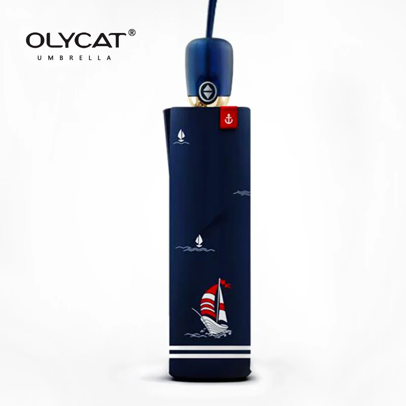 Olycat Для женщин автоматический зонт солнцезащитный крем парусник Стиль три