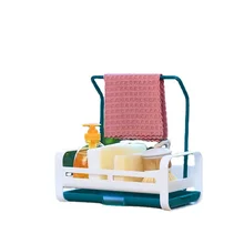 Double Sink Drain Rack Large Sponge Towel Rack Kitchen Storage Gadgets Bowl Chopsticks Drain Rack