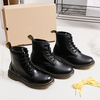 women martins leather boots high top fashion spring warm snow shoes dr winter boots black couple unisex boots