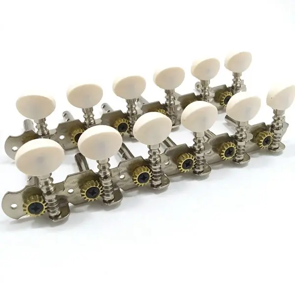 12 Strings Acoustic Guitar Tuning Pegs Chrome Plated Machine Heads 6L 6R Instruments Accessory Part | Спорт и развлечения