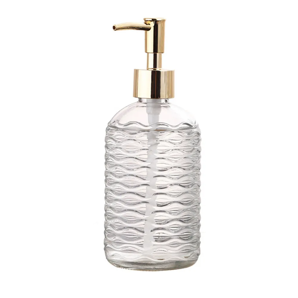 

Kitchen Liquid Soap Dispenser Glass Shampoo Container Bottle Hair Press Conditioner Shower Gel Dispenser Bathroom Accessories