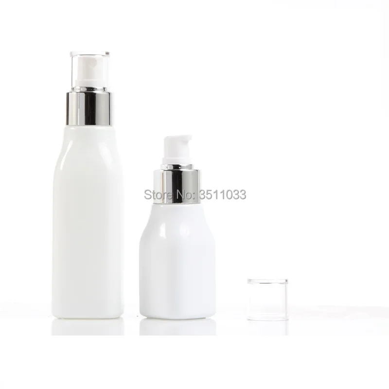 Высококачественная Белая Стеклянная фотография бутылка для косметического