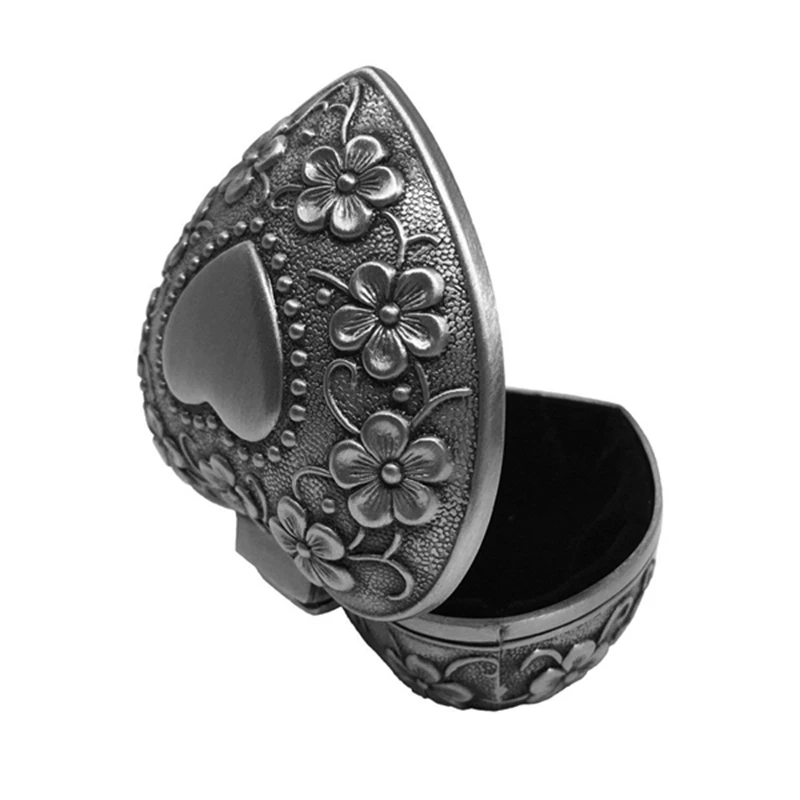 Качественный классический винтажный антикварный ювелирный ящик в форме сердца