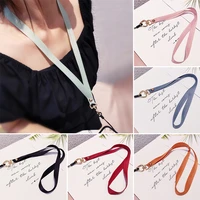 neck strap metal heart shaped clip anti lost keyring removable mobile phone lanyard wrist rope phone hanging rope id card holder
