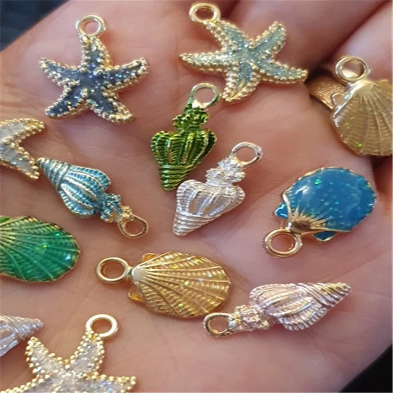 Милые Разноцветные Подвески в виде ракушек Морская ракушка стильные подвески на