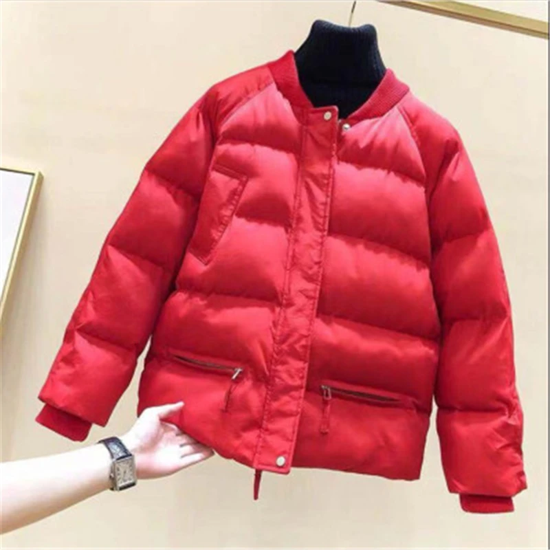 

Short Cotton Coat Women 2020 Winter Fashion New Stand Collar Long Sleeve Thick Warm Loose Cotton Coat Trend 209