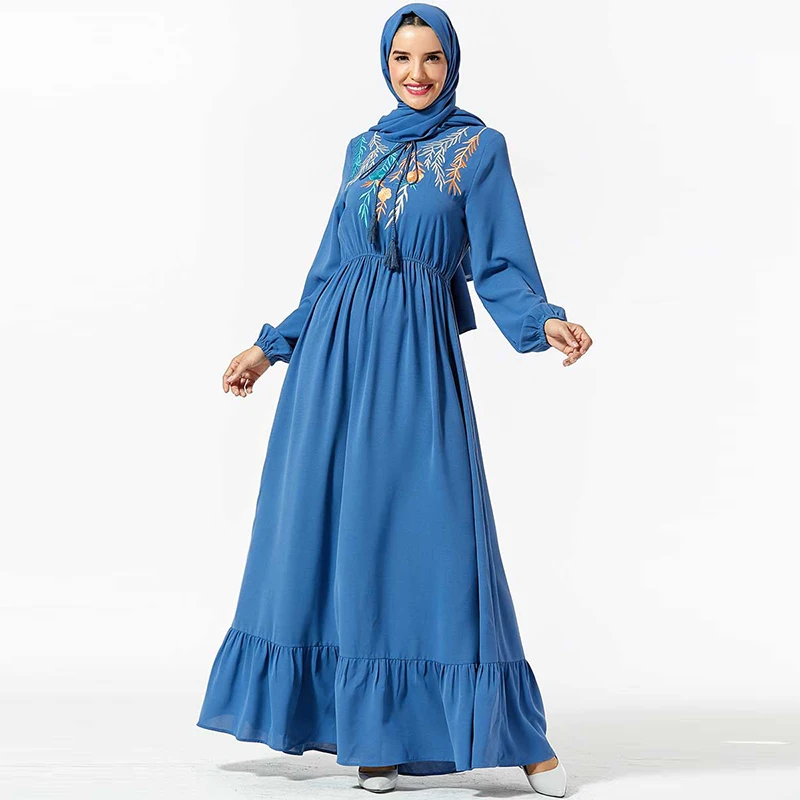 Новое мусульманское платье в дубайском стиле мусульманская Турция элегантное