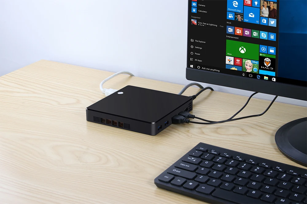 XCY X38 мини ПК Intel Celeron 1007U Pentium 2117U Windows 10 Linux tv BOX WiFi Gigabit Ethernet HDMI VGA 5* USB неттоп HTPC