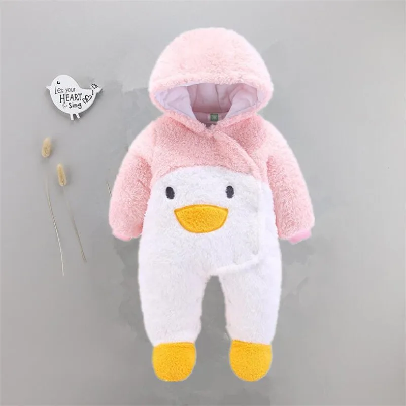 Детский фланелевый пушистый комбинезон DOUBCHOW для мальчиков и девочек зимний