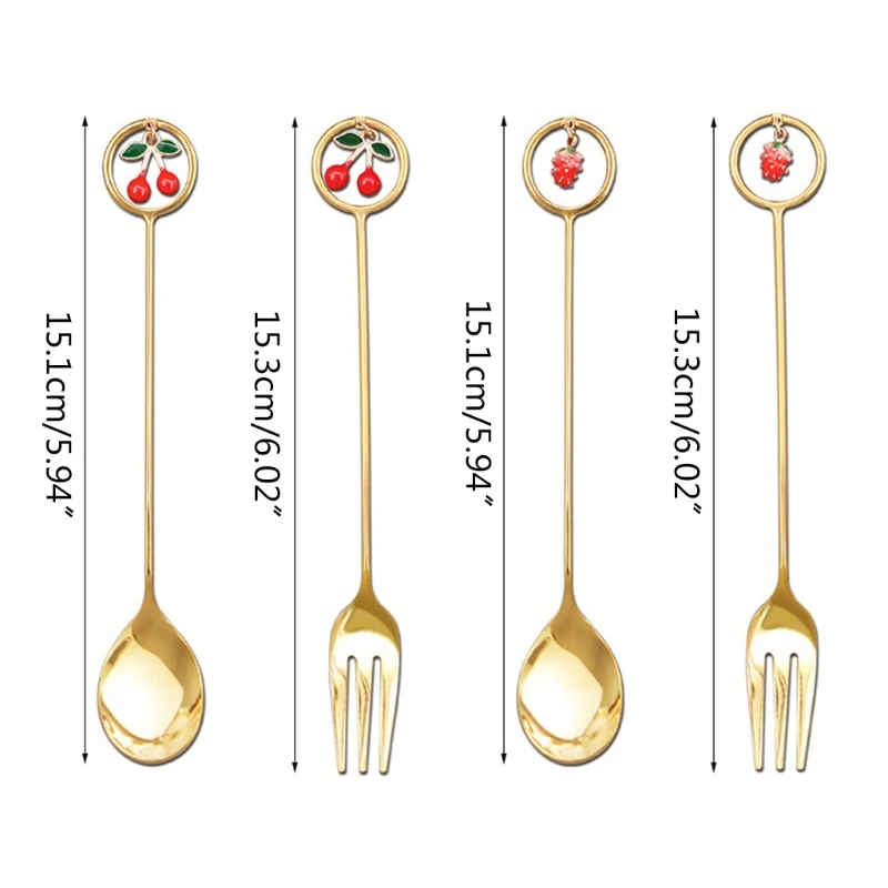 Вилка-ложка из нержавеющей стали 4 шт. | Дом и сад