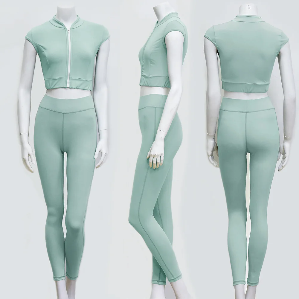 Спортивный комплект для йоги женская одежда тренировок спортивная без рукавов