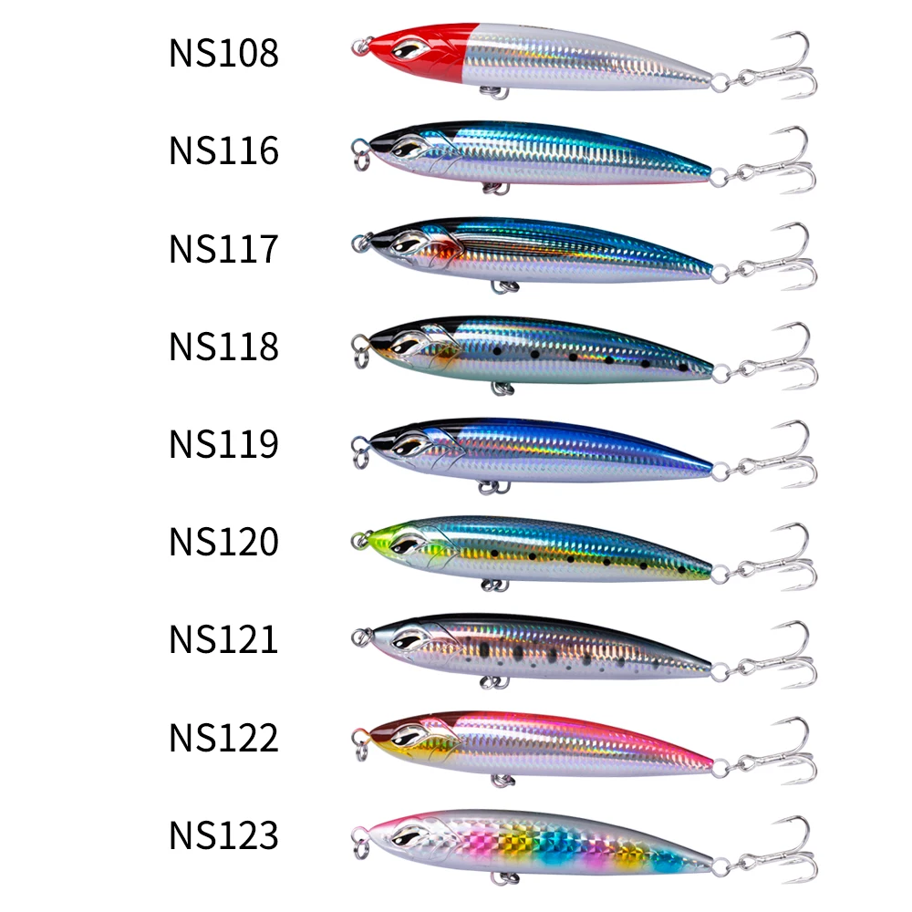 Noeby NBL9494 top water 160mm 58g 190mm 86g sea fishing lure stickbait pencil GT popper saltwater stick Hard Lure | Спорт и
