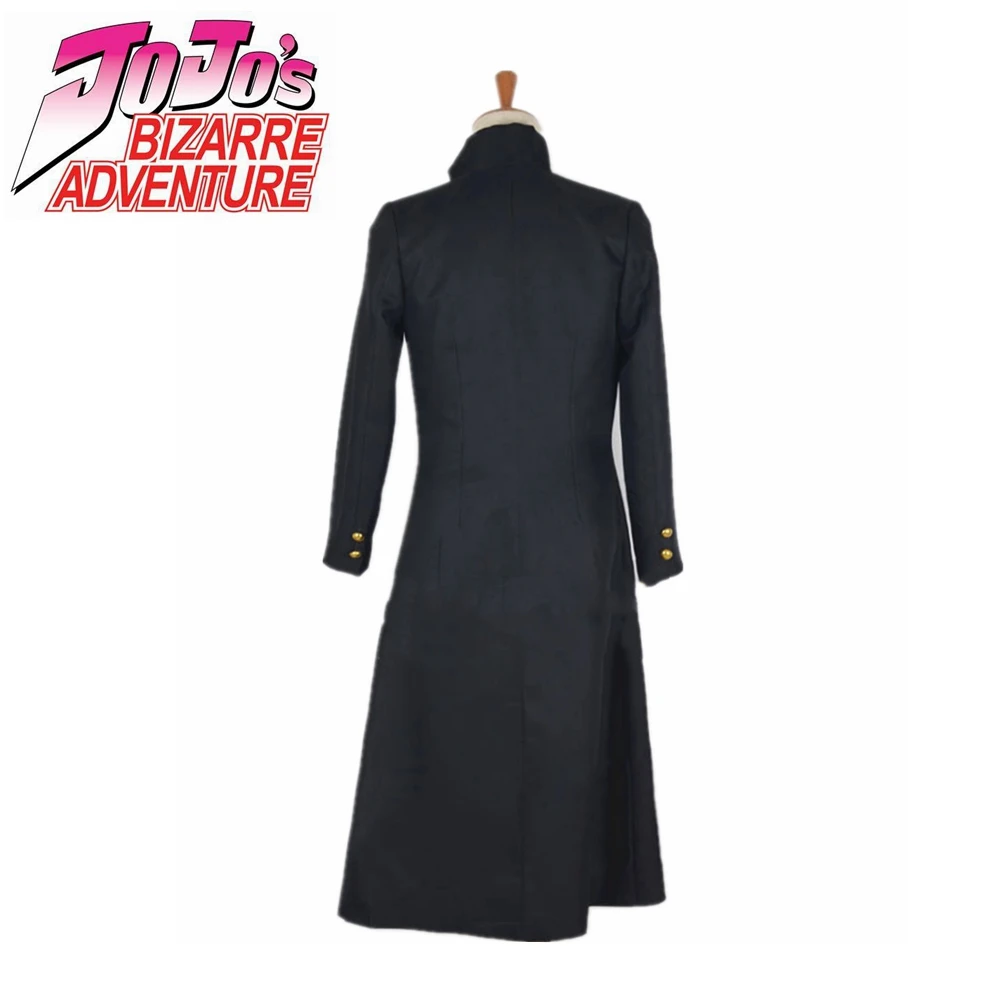 JoJo's Необычные Приключения Jotaro Kujo косплей костюм черное пальто куртка вечерние костюмы на Хэллоуин индивидуальный заказ