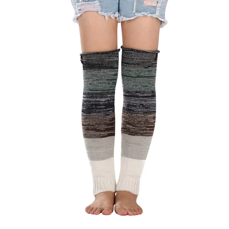Разноцветные зимние женские гетры для девочек школьная форма носки Модные