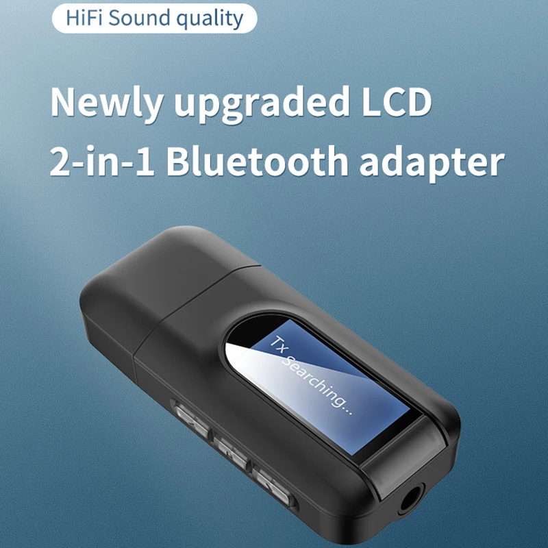

Новинка Bluetooth 5,0 адаптер 2 в 1 ЖК-экран AUX аудио Hifi стерео музыкальный приемник Bluetooth адаптер 3,5 мм разъем беспроводной адаптер