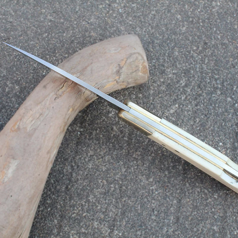 6 3 дюймовый портативный складной нож с ручкой из натурального скота охотничьи