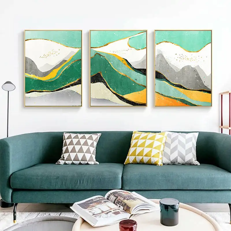 Геометрический каменный узор Постер в скандинавском стиле Настенная картина из