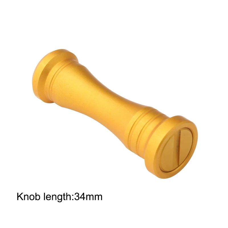 gold EKFan Fishing Reel Handle Knob 34mm Aluminum Alloy Fish Tackle Dripping wheel Drum Spinning wheel Metal grip Equipment Accessory - Цвет: gold