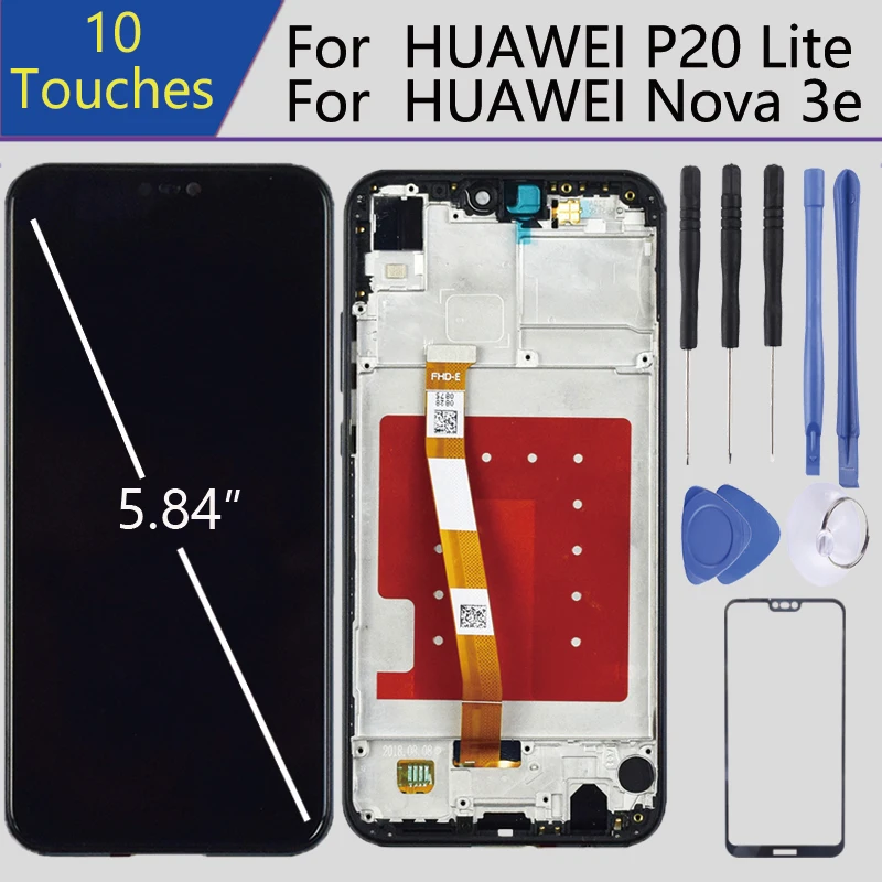 

ЖК-дисплей с рамкой для 5,84 дюймового экрана смартфона huawei P20 lite