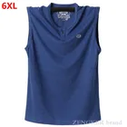 Жилет мужской спортивный из хлопка, впитывающий пот жилет для фитнеса и бодибилдинга, майка без рукавов, большие размеры 5XL 6XL