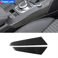 carbon fiber car styling console gearshift both side panel decoration cover trim for audi a3 8v 2014 2019 lhd interior stickers