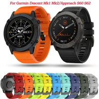 26 22mm silicone watch band strap for garmin fenix 5x 6 6x 7 7x mk1 mk2approach s60 s62 smart watchband quick release wristbelt