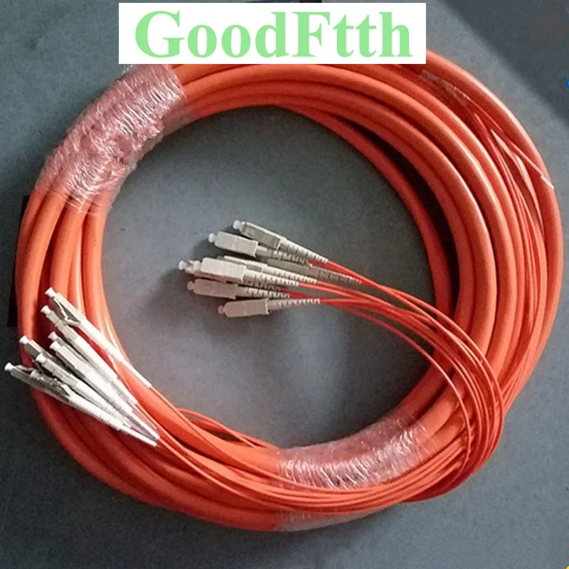 Fiber Patch Cord SC-LC Multimode 50/125 OM2 Trunk Breakout 2.0mm 8 Cores GoodFtth 3m 5m 10m 15m 20m 25m