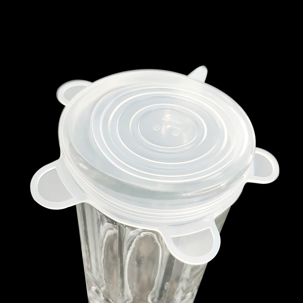 Универсальные силиконовые крышки для пищевых продуктов 6 шт./компл. многоразовые