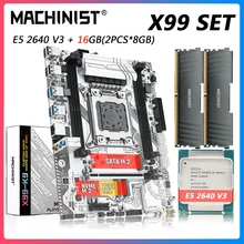 Machinist X99 Motherboard With Xeon E5 2640 V3 LGA 2011-3 CPU 2*8GB DDR4 2133HMz Memory RAM Combo Set Kit Four-channel x99-k9