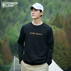 Футболка Pioneer Camp Мужская в стиле оверсайз, 100% хлопок, длинный рукав, повседневная одежда, черная, весна, ACK01106113H