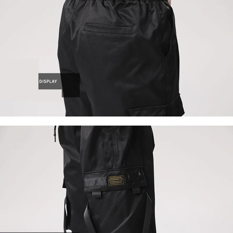 

Hip Hop Streetwear Cargo Pants Men'S Casual Splice Joggers Trousers Camouflage Sweatpants Lace-Up Fashion Pant Pantalones Hombre