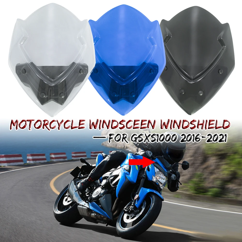 

Windscreen For Suzuki GSXS1000 GSX S 1000 2016-2021 Motorcycle Windshield Screen Wind Deflectors Protector With Mounting Bracket