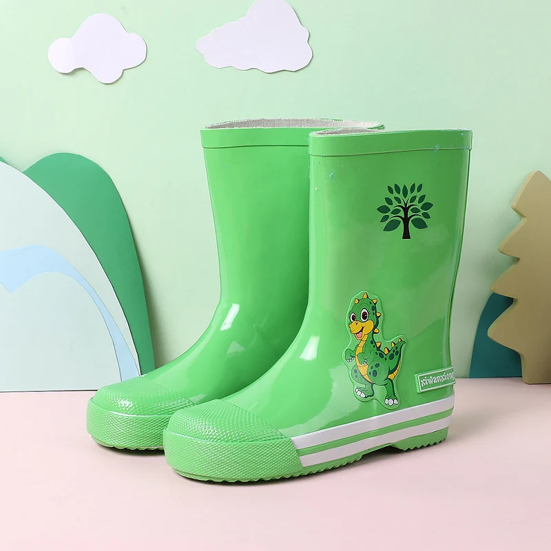 

Four Seasons Children Rubber Cartoon Rainshoes Boys and Girls Antiskid Rain Primary School Students Kids Water Shoes Size 23-36