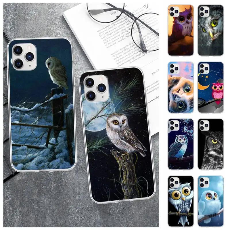 

Animal Owl Transparent Mobile Phone Cover For Huawei P20 P40 Lite P30 Pro P Smart 2019 Honor 10 10i 20 Lite Clear Case