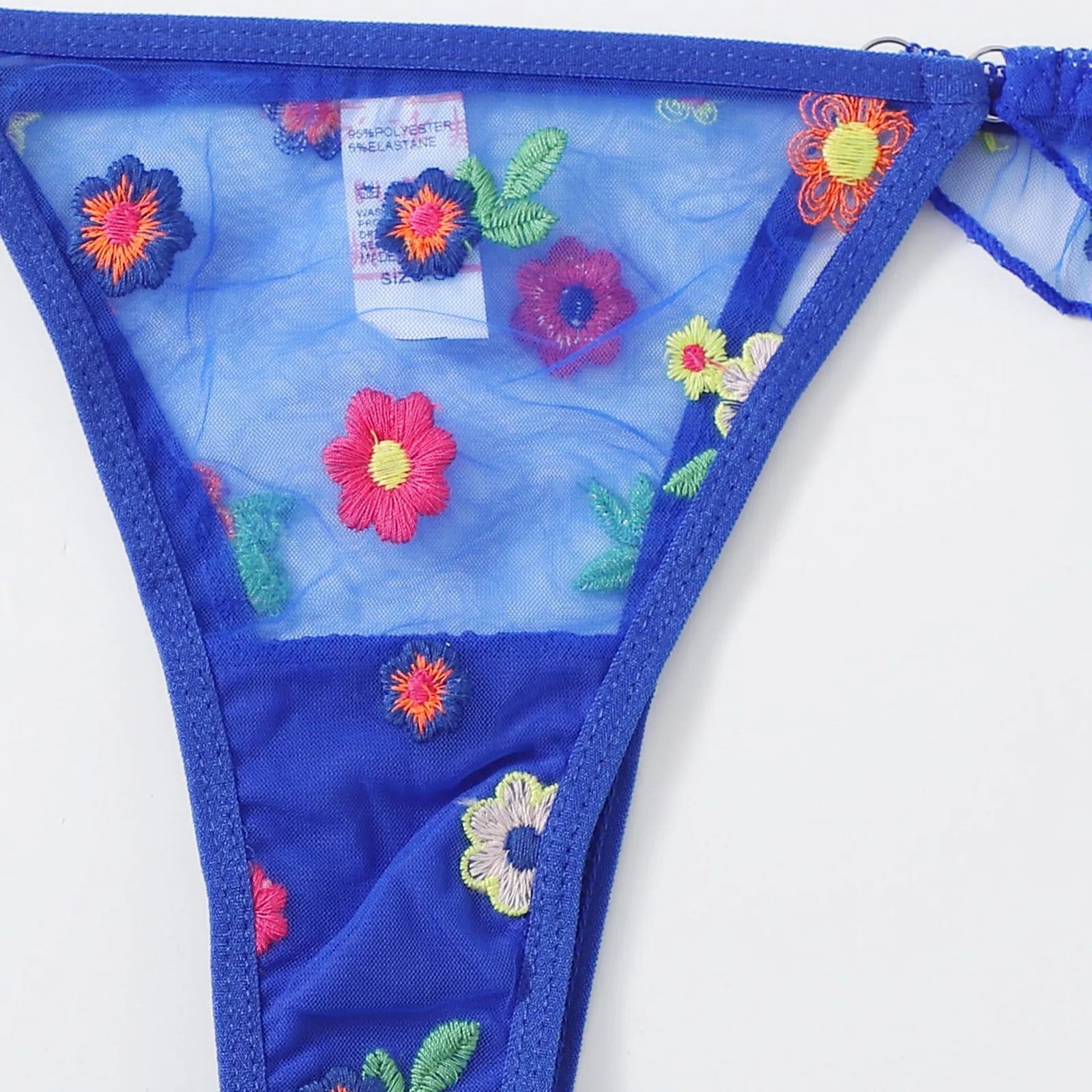 

Sexy Lingerie Women Underwear Lace Floral Embroidery Bralette Transparent Hollow Out Bra G-string Thong Set Underwear Set