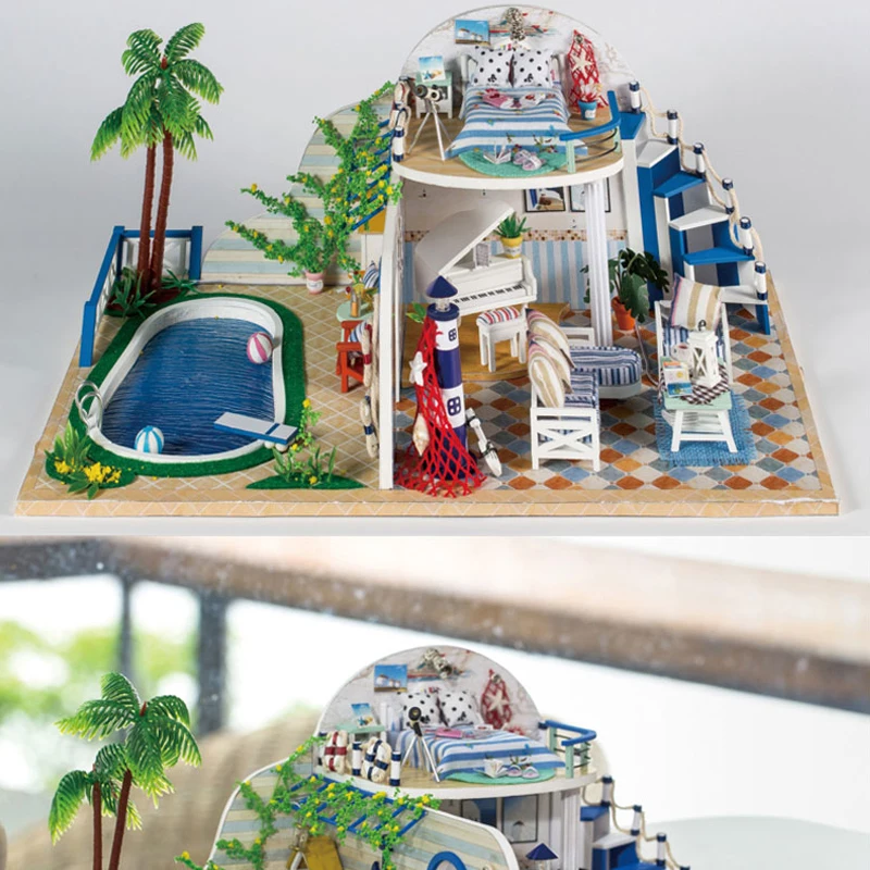 Миниатюрный Кукольный дом с мебелью деревянные миниатюры кукольный домик сделай