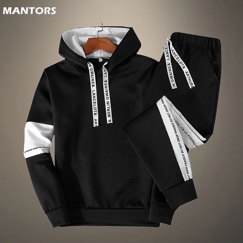 

Spring Autumn Hoodie Sets Men Tracksuit Casual Hoodies Sweatshirt+Sweatpant 2 Piece Set Male Pullover Hoody Fashion Mens Clothes