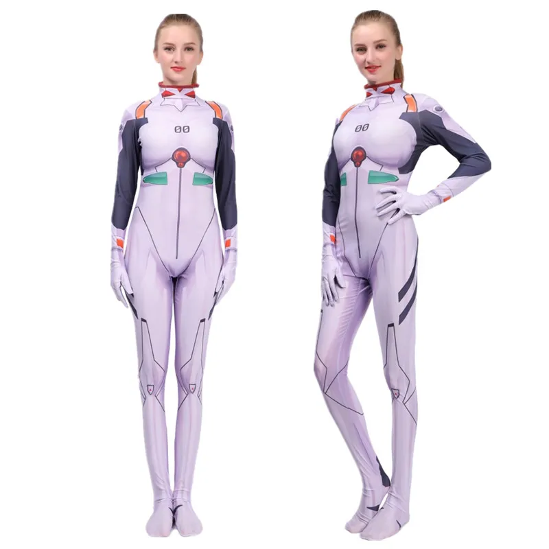 Костюм для косплея аниме Ayanami Rei Soryu цельный комбинезон унисекс костюм зентай 2019 |